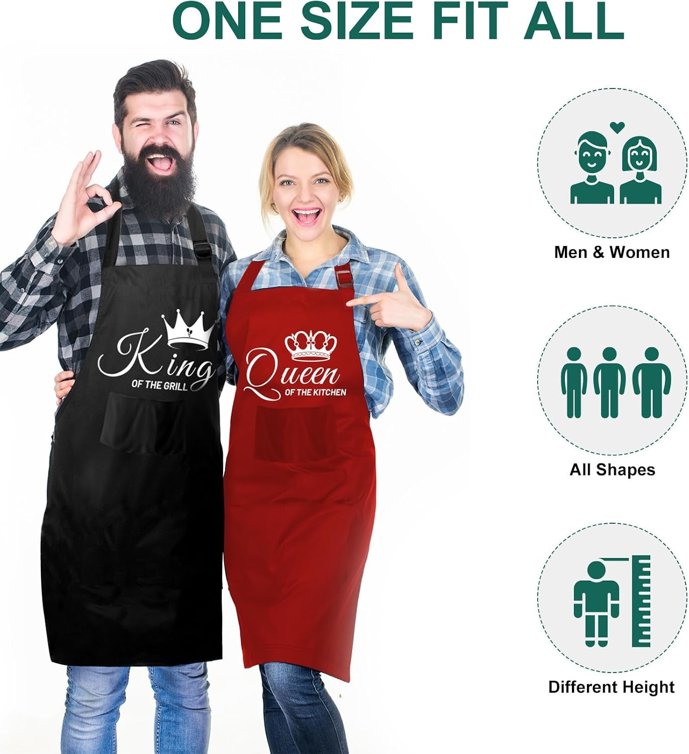 Delightful His and Her Aprons Set - Perfect Couple Gifts for Cooking Lovers on Valentine's Day, Anniversaries, and Weddings