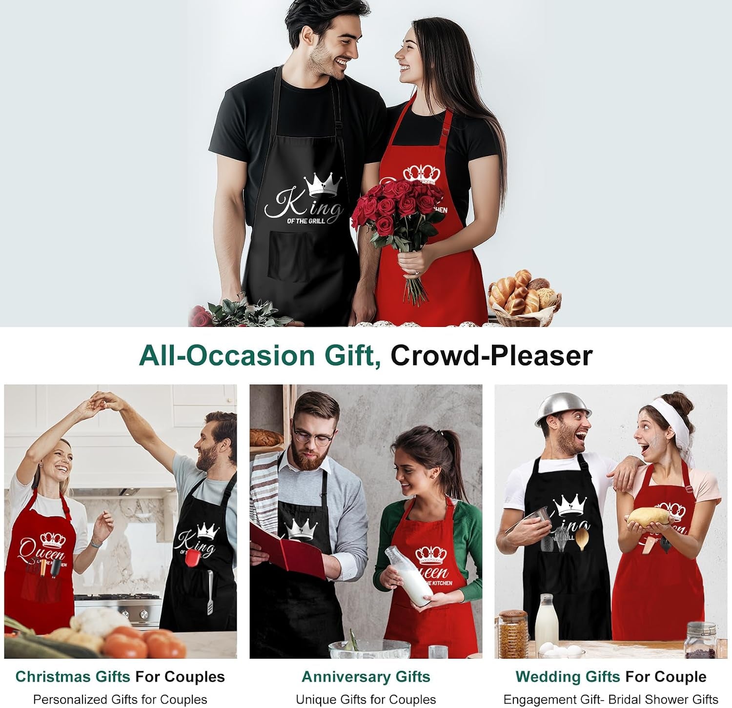 Delightful His and Her Aprons Set - Perfect Couple Gifts for Cooking Lovers on Valentine's Day, Anniversaries, and Weddings