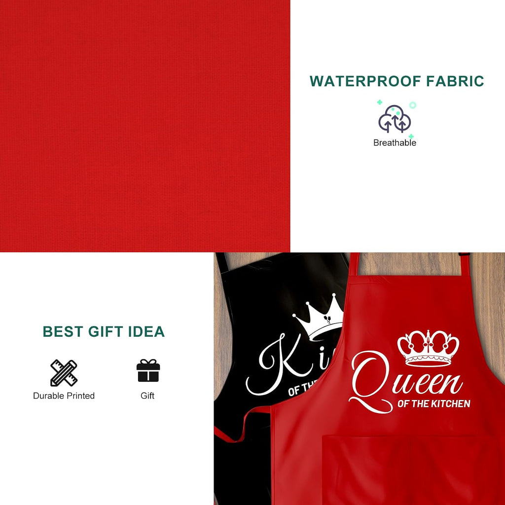 Delightful His and Her Aprons Set - Perfect Couple Gifts for Cooking Lovers on Valentine's Day, Anniversaries, and Weddings